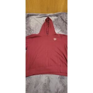 Ariat REAL Hoodie Womens Size 2X Burgundy Pullover Western Workwear Sweatshirt